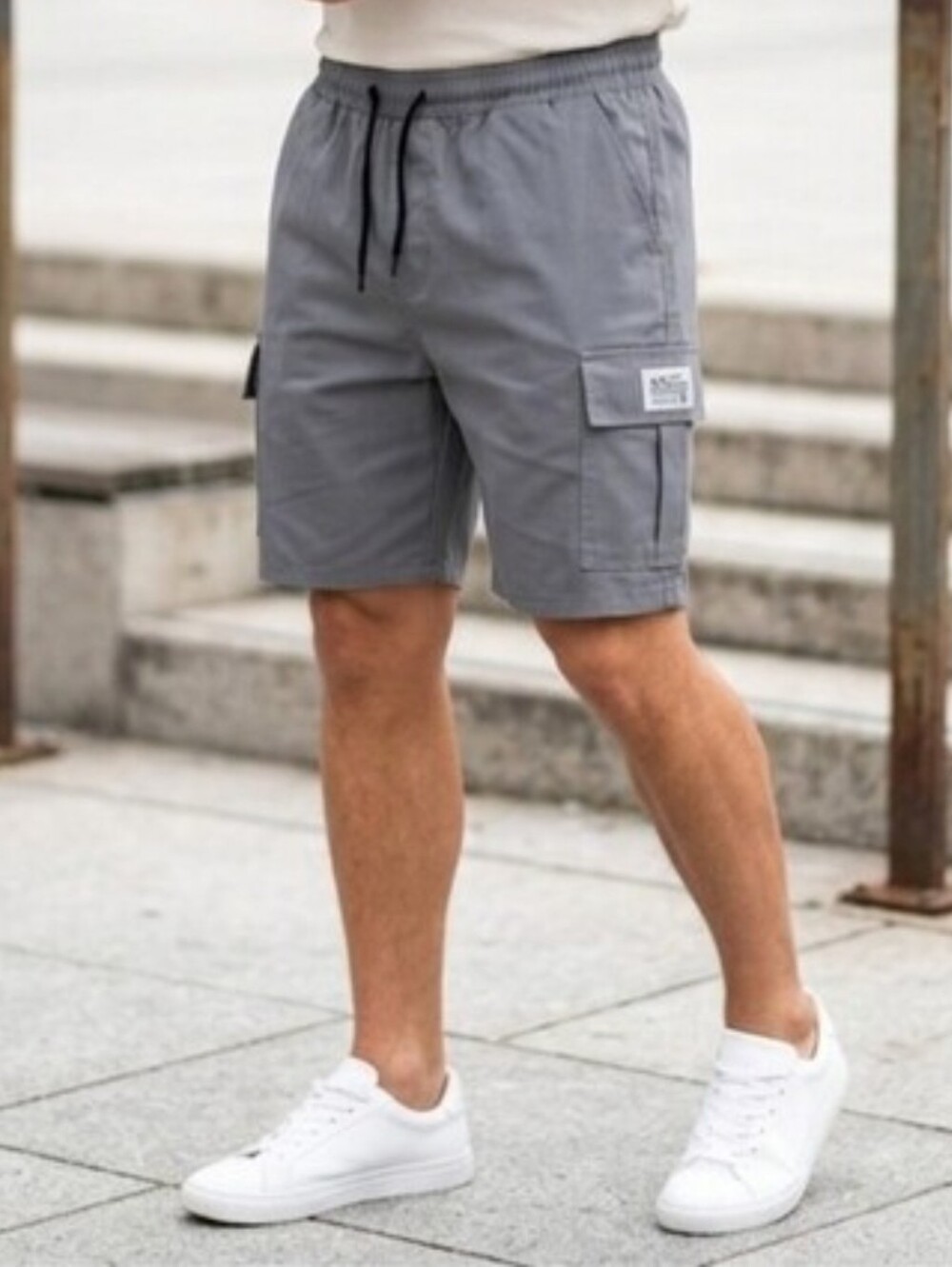 3/$25 Men's Gray Casual Cargo Shorts -NWOT